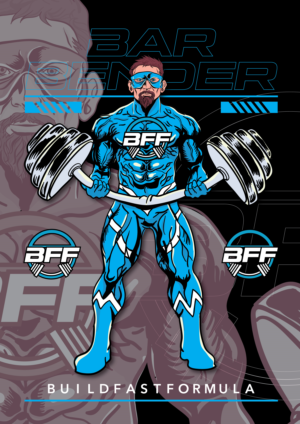 BarBender super hero that represents our brand Build Fast Formula | Character Design by Nublan Ameram