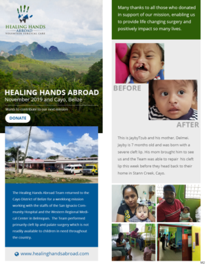 Newsletter-Design von pb für Healing Hands Abroad | Design: #23044855