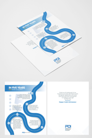 5 year service award card* | Schreibwaren-Design von senja