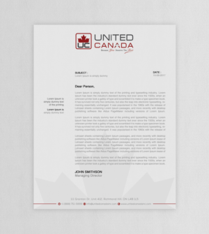 United Canada Inc. needs an innovative idea for letterhead and visiting cards. | Letterhead Design by WebixBD