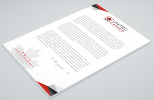 United Canada Inc. needs an innovative idea for letterhead and visiting cards. | Letterhead Design by Petter Goms