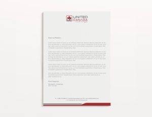 United Canada Inc. needs an innovative idea for letterhead and visiting cards. | Letterhead Design by Tripti Ranjan Gain