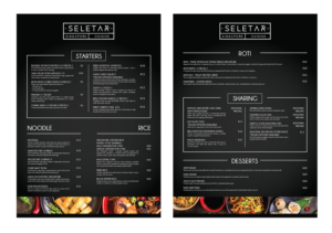 Singapore Restaurant Menu Design | Menü-Design von Pinky 