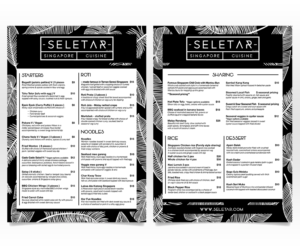 Singapore Restaurant Menu Design | Menü-Design von Luniere Designs