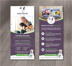 Pet sitting and Dog Walking Postcard distributed to new home owners in our target market | Graphic Design by alex989