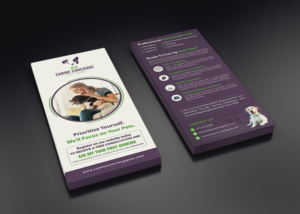 Pet sitting and Dog Walking Postcard distributed to new home owners in our target market | Graphic Design by GraphicsGuru