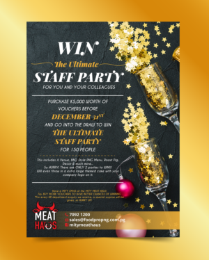 Easy - Fix our "Win a Party" Promo Flyer  | Flyer Design by Pinky 