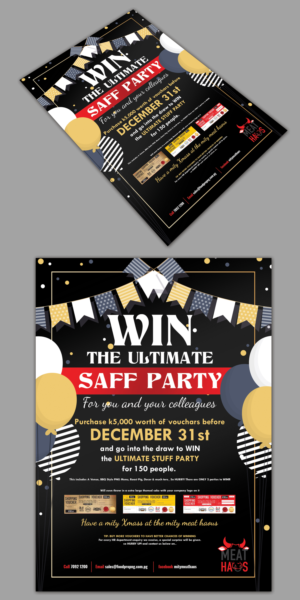 Easy - Fix our "Win a Party" Promo Flyer  | Flyer Design by BLUE WINGS