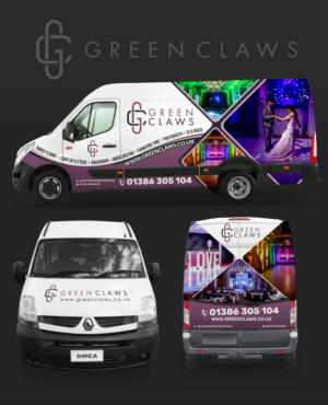 Wedding Vehical Wrap - dance floor, lighting, letter hire - 2 vans | Car Wrap Design by SAI DESIGNS