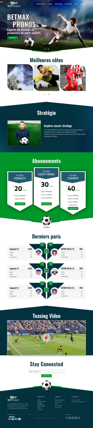 Betmax Pronos - Wordpress Advice and Expertise in Sports Bet Predictions | Web Design by sai.designer87