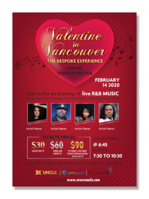 Valentine in Vancouver- The Bespoke Experience | Flyer Design by D Creative