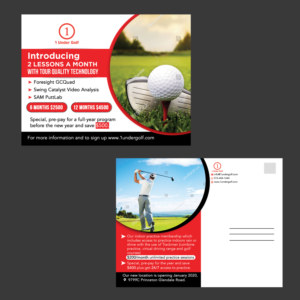 1 Under Golf New Location Postcard | Postcard Design by Schöpfer