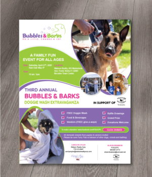 3rd Annual Bubbles & Barks Fundraiser | Flyer-Design von alex989