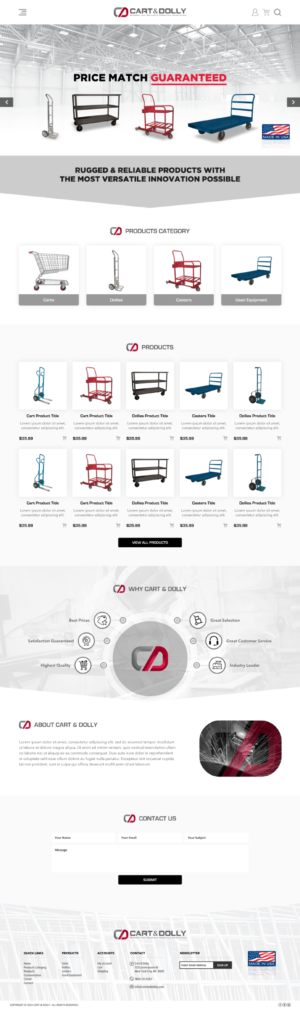 Cart and Dolly Website | Web Design by -Marc-