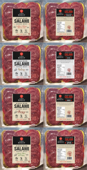 LABEL DESIGN FOR A BEEF SALAMI BRAND  | Etikett-Design von SAI DESIGNS