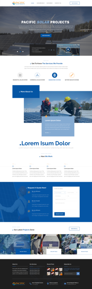 Pacific Solar Projects Needs a Website | Web Design by ButtonCreative