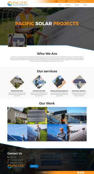 Pacific Solar Projects Needs a Website | Web Design by sai.designer87