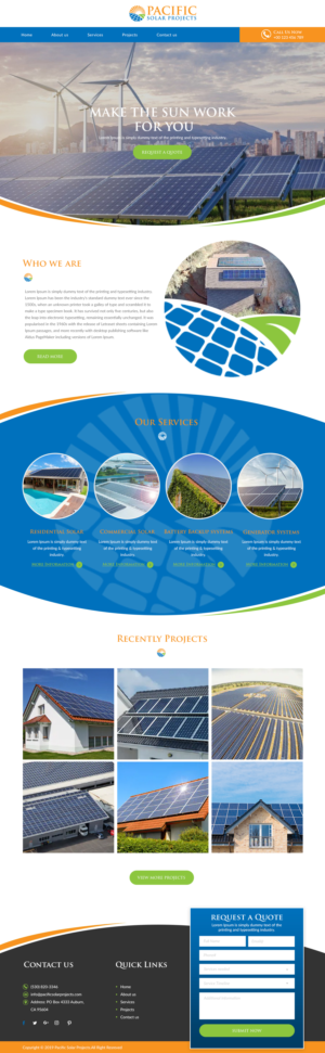 Pacific Solar Projects Needs a Website | Web Design by bdesigner9