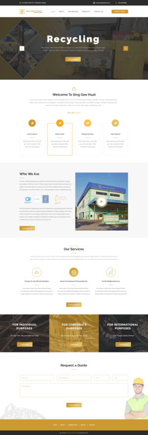 Web Design by ButtonCreative for Sin Gee Huat Recycling | Design #23219049