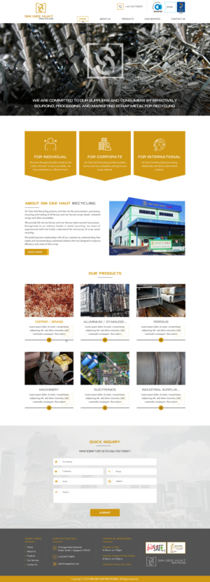 Metal Recycling Website Require New Design for upgrade | Web Design by Sbss