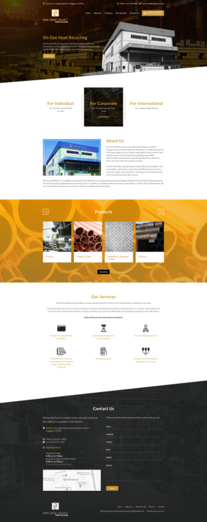 Web Design by Impressive Sol for Sin Gee Huat Recycling | Design #23223802