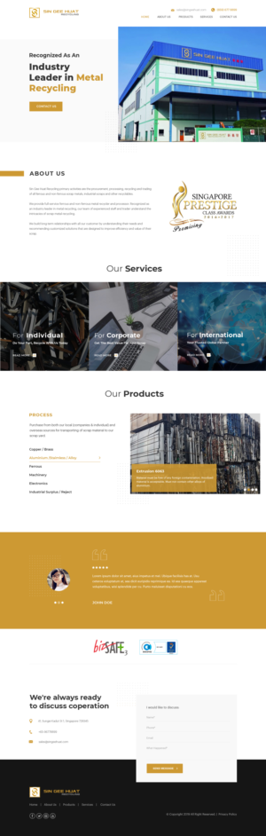 Metal Recycling Website Require New Design for upgrade | Web Design by Vikram M