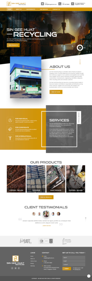 Metal Recycling Website Require New Design for upgrade | Web Design by nzdesigners