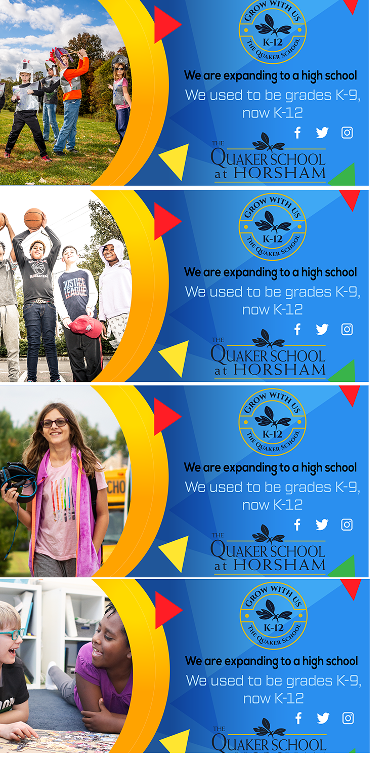 Banner Ad Design by Grebowiec Peter for The Quaker School | Design #23222943