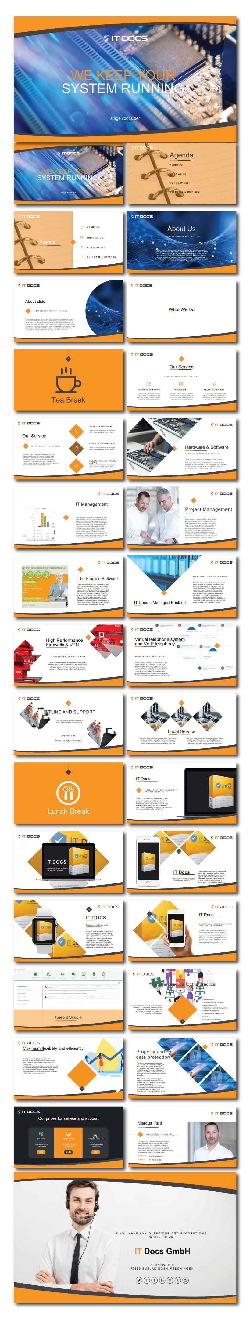 PowerPoint Design by creativziner for IT Docs GmbH | Design #23300195