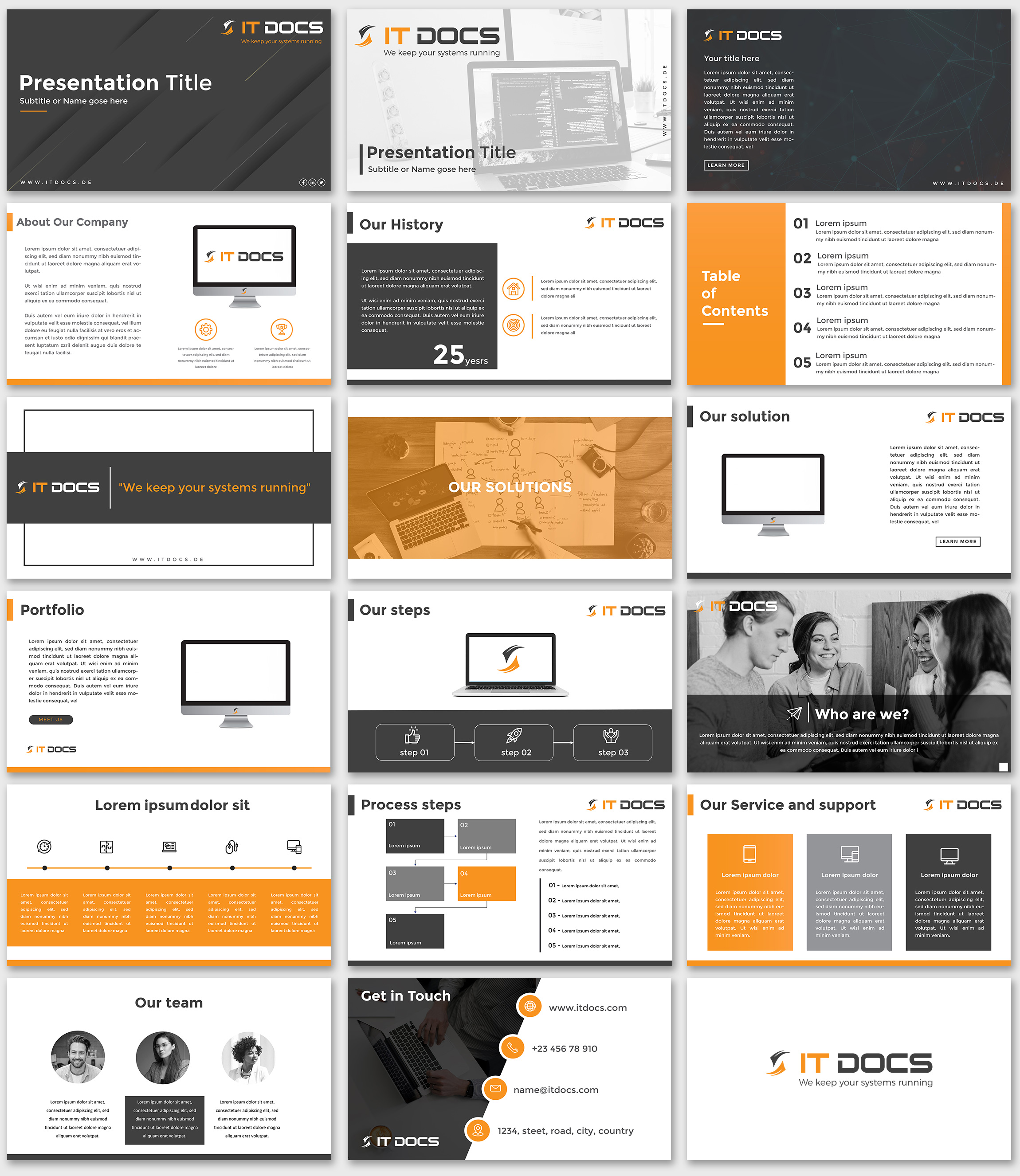 PowerPoint Design by Luvinda for IT Docs GmbH | Design #23252391