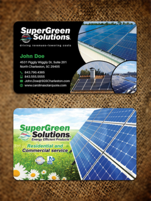 Solar and Energy Efficiency Business Card | Visitenkarten-Design von Sandaruwan