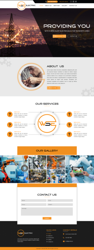 Electrical contracting business webpage specialises in industrial and automation works | Web Design by SAI DESIGNS