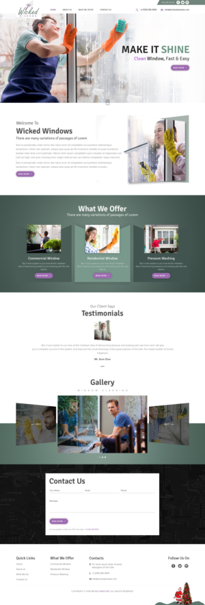 Web-Design von sai.designer87 für Wicked Windows, LLC | Design #23245354