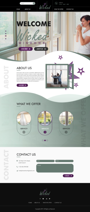 Web-Design von SD WEBCREATION für Wicked Windows, LLC | Design #23263043