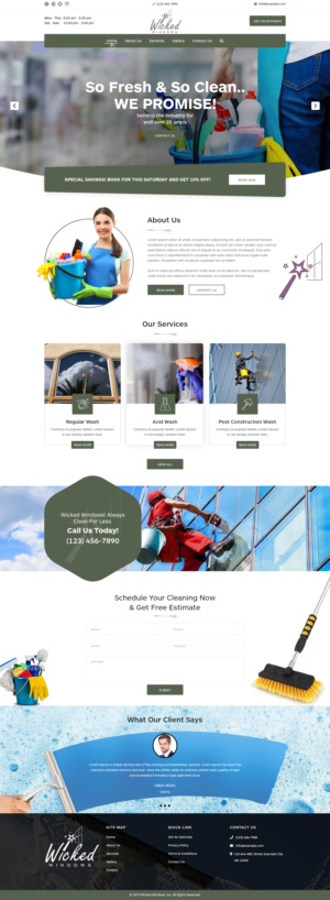 Web-Design von Factotum Designs für Wicked Windows, LLC | Design #23250468