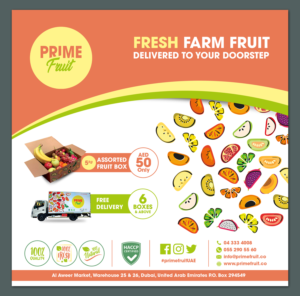 Social Media Advert for Office Fruit Delivery in Dubai | Flyer Design by BLUE WINGS