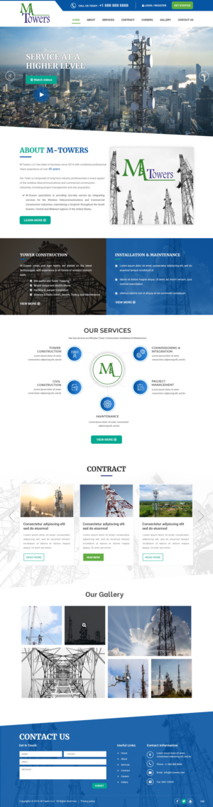 Web Design by pb for M Towers, LLC | Design #23280630