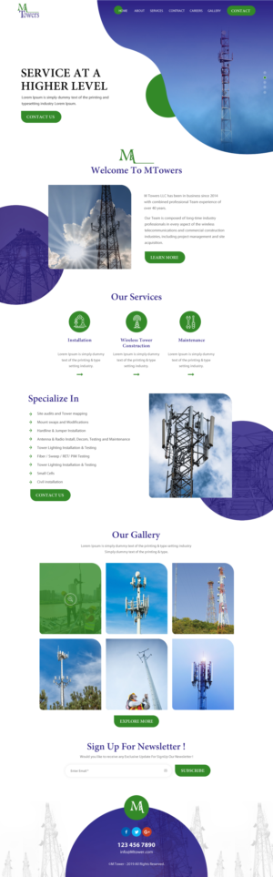 Web Design by rightway for M Towers, LLC | Design #23294185