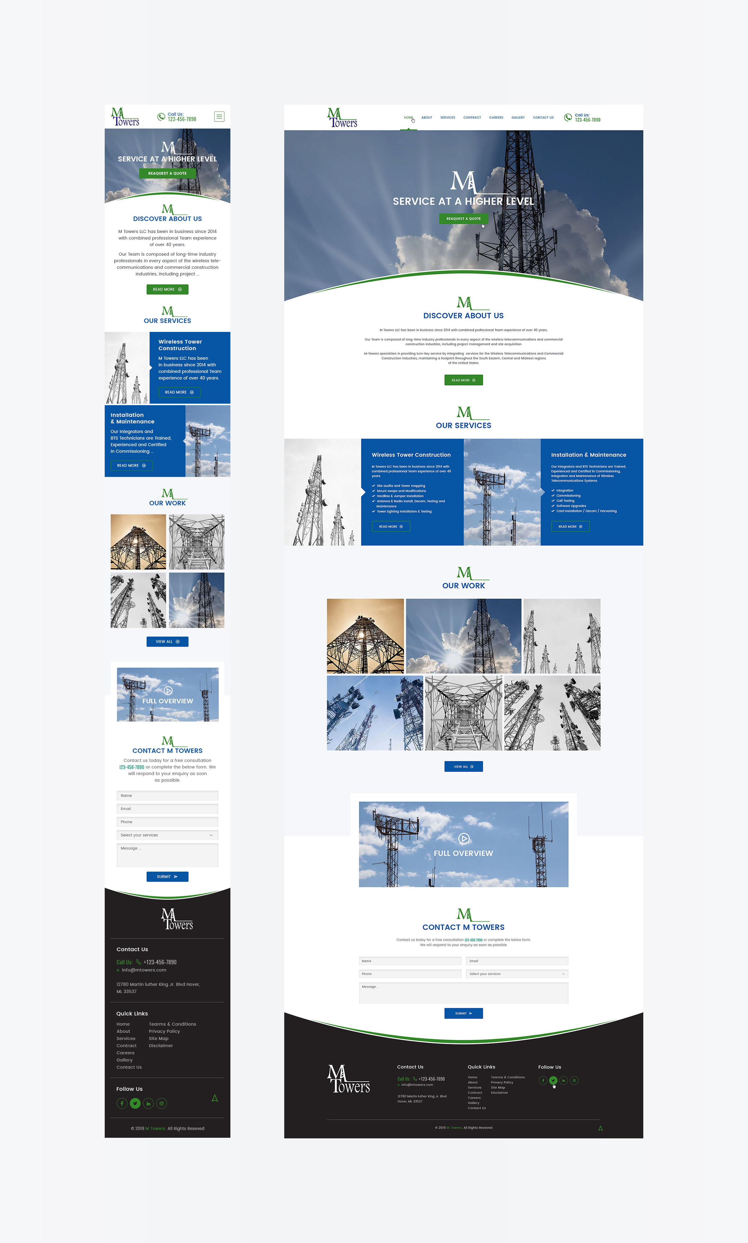 Web Design by Ved Web Services for M Towers, LLC | Design #23286046