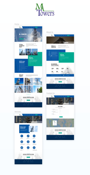 WordPress WEB DESIGN & CODING for www.m-towers.com Wireless Tower Contruction  | Web Design by greentec