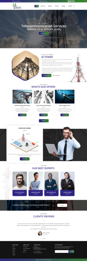 Web Design by Factotum Designs for M Towers, LLC | Design #23274922