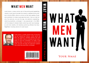 What Men Want - Cover for a book exploring how modern men think and feel | Book Cover Design by sushsharma99