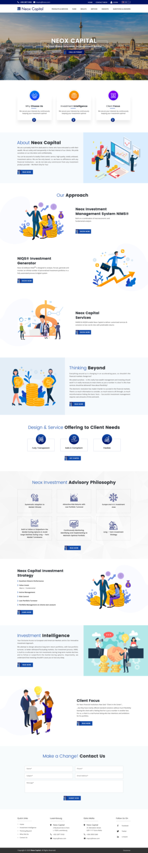 New and upgraded www.neoxcapital.com content & design financial markets | Web Design by Sbss