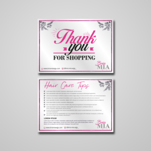 Thank You For Shopping / Hair Care Tips  | Flyer-Design von ecorokerz