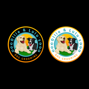 Ollie and Lulu's Dog Grooming | Logo Design by PsyPen