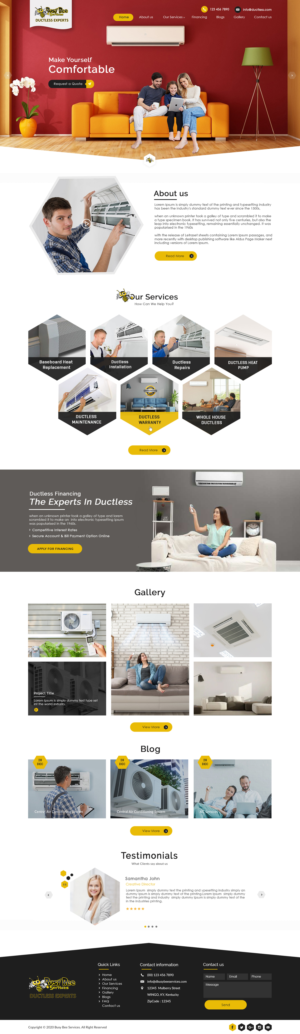 Ductless Mini Split Business Website | Web Design by bdesigner9