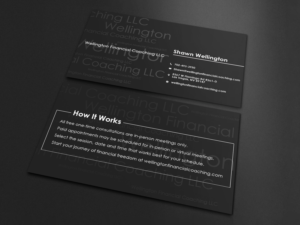 Wellington Financial Coaching LLC - Needed clean black business card | Business Card Design by Adnan.design