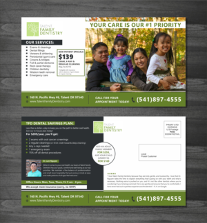 Postcard for dental office | Flyer Design by GLOW