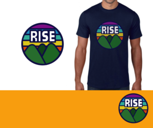 Rise hills and stripes circle logo | T-Shirt-Design von EELINGDESIGN