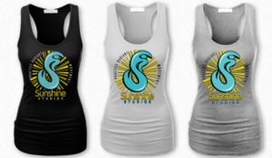 Yoga and movement teacher for adults and children. The name is "Sunshine Studios." The ... | T-shirt Design by Jonya